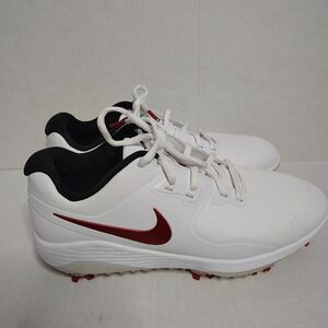 Nike Vapor Pro Golf Cleats White University Red Black Mens AQ2197-104 Size 7.5